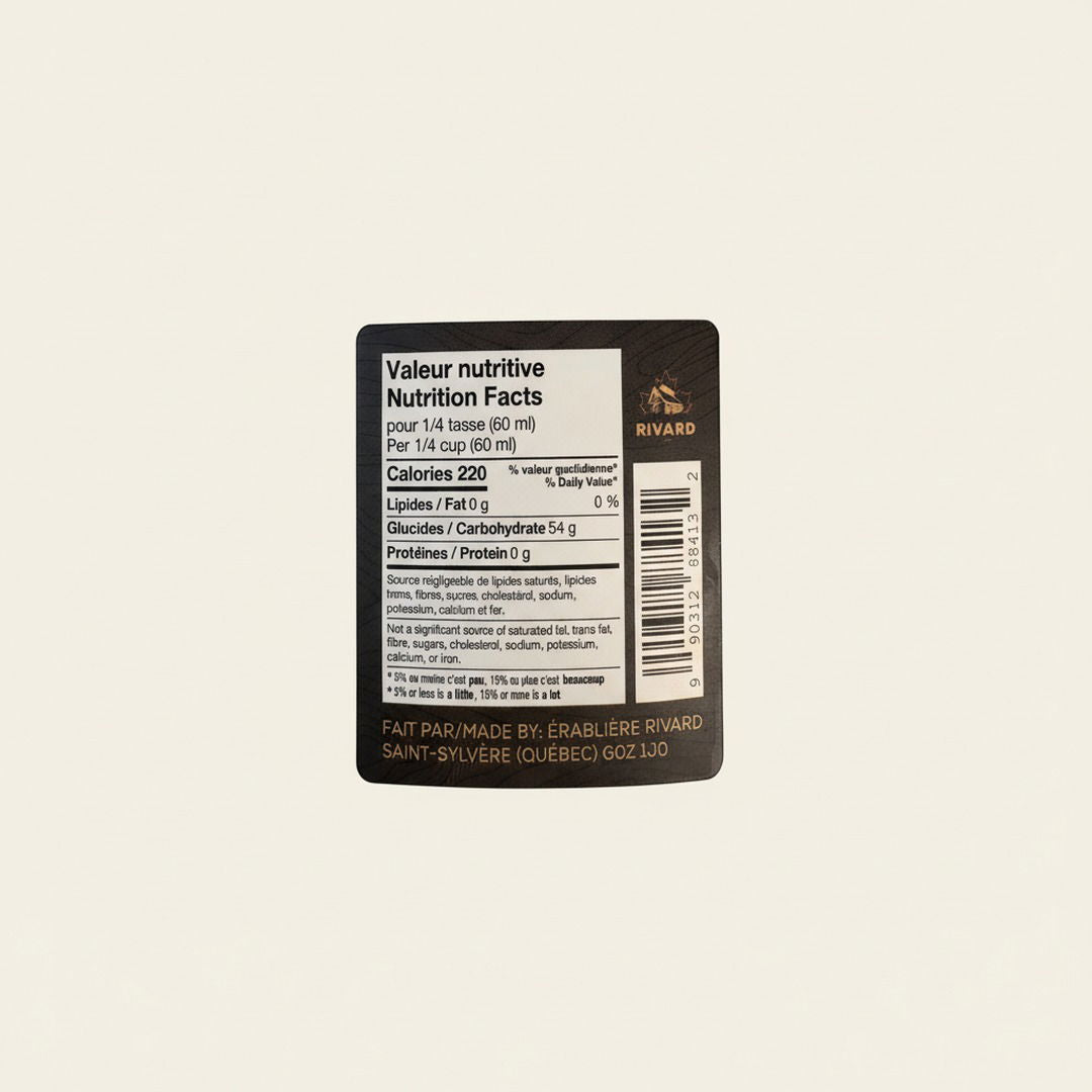 Sirop vieillit en fût de chêne